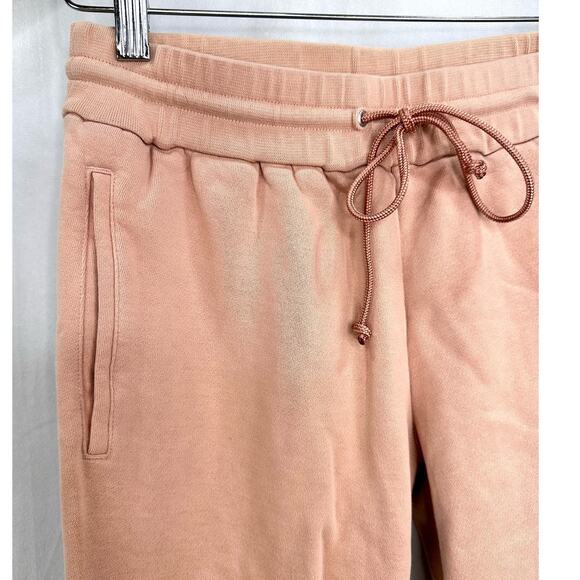 Theory Relaxed Cotton Jogger Sweatpants in Blush Pink Size Small - Picture 3 of 6